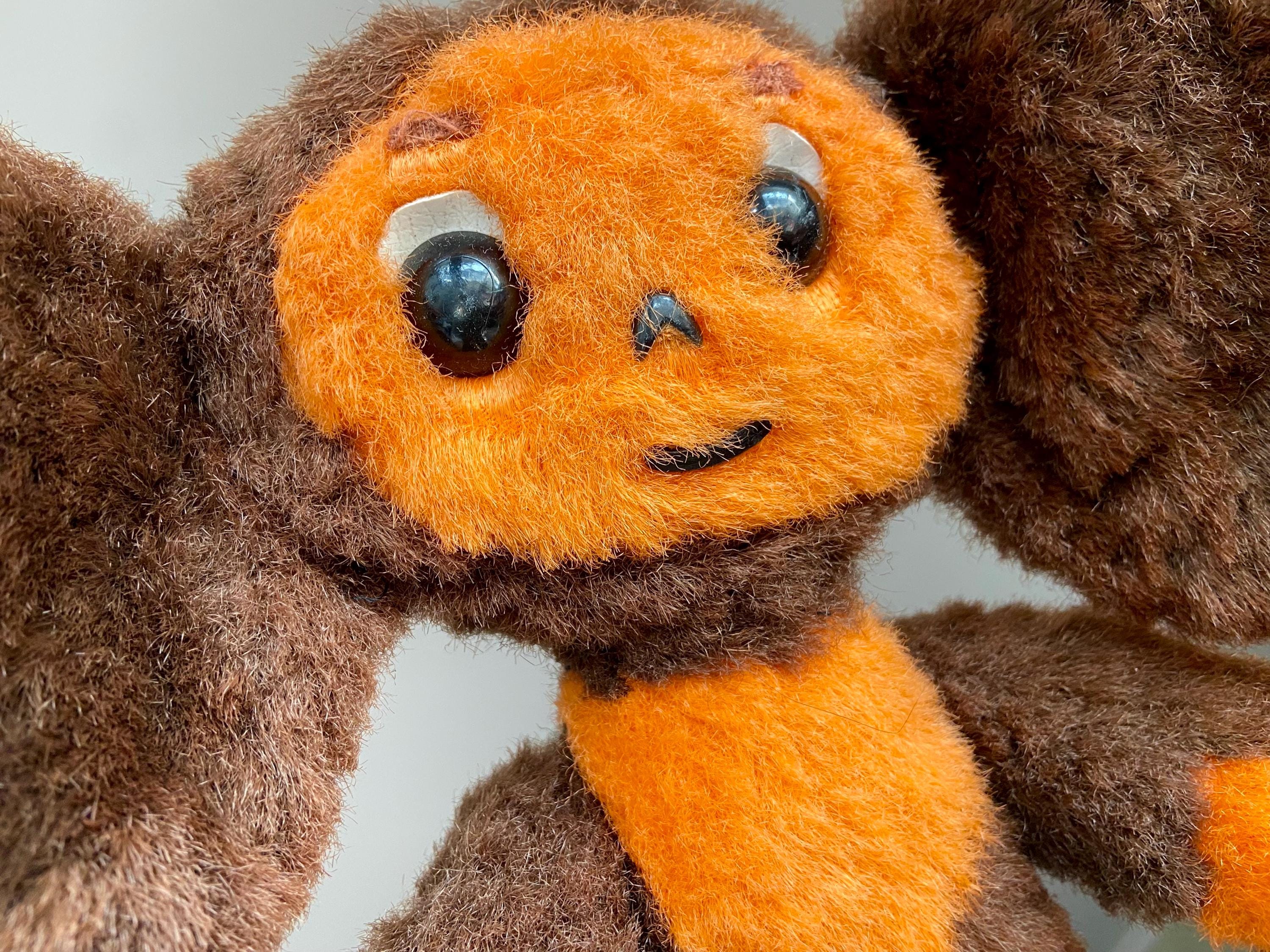 Cheburashka and Crocodile Gena Plush Soviet Toy, Vintage Soft Doll