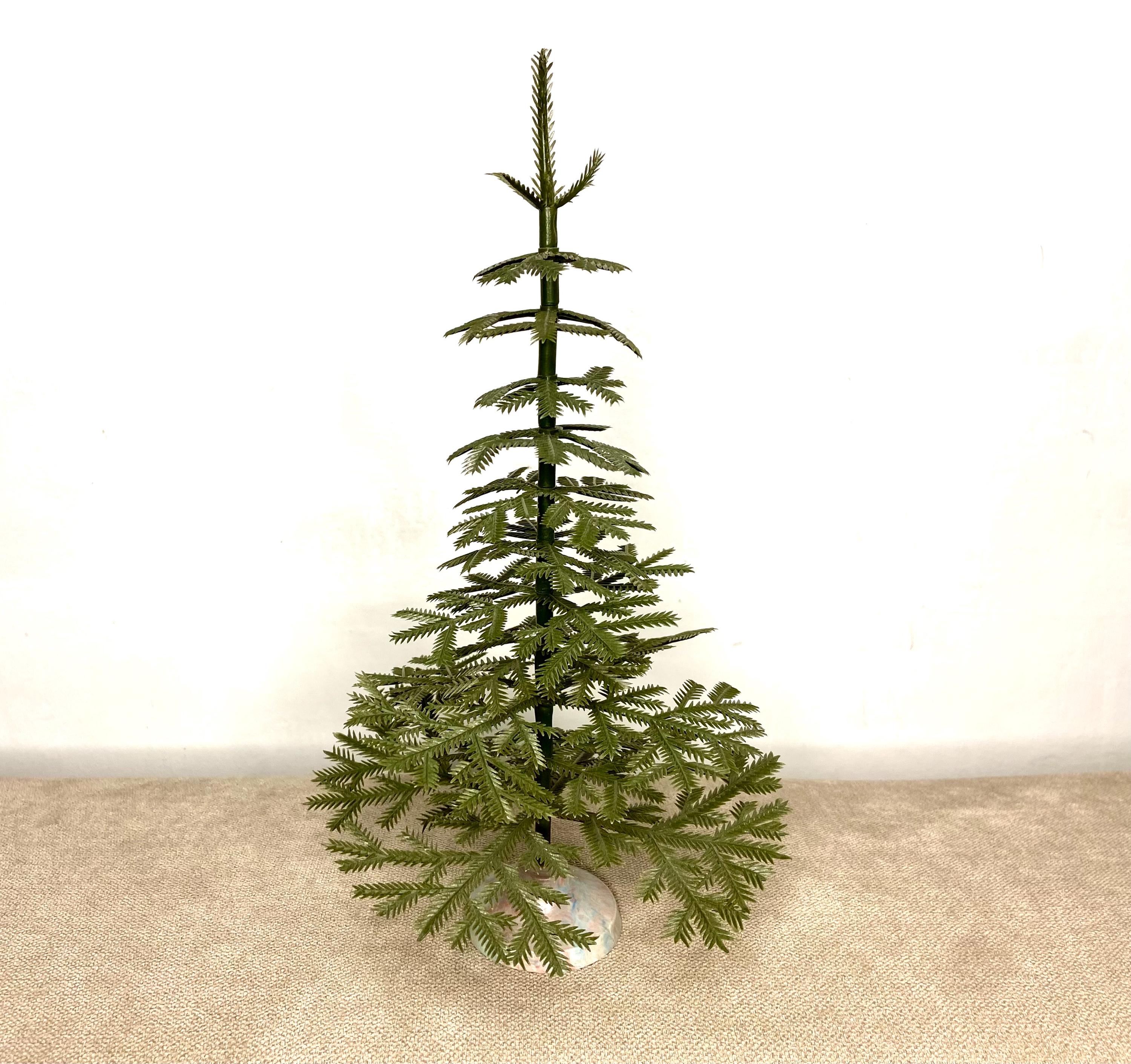 80s Mini Soviet Vintage Artificial Christmas Tree, Small Faux