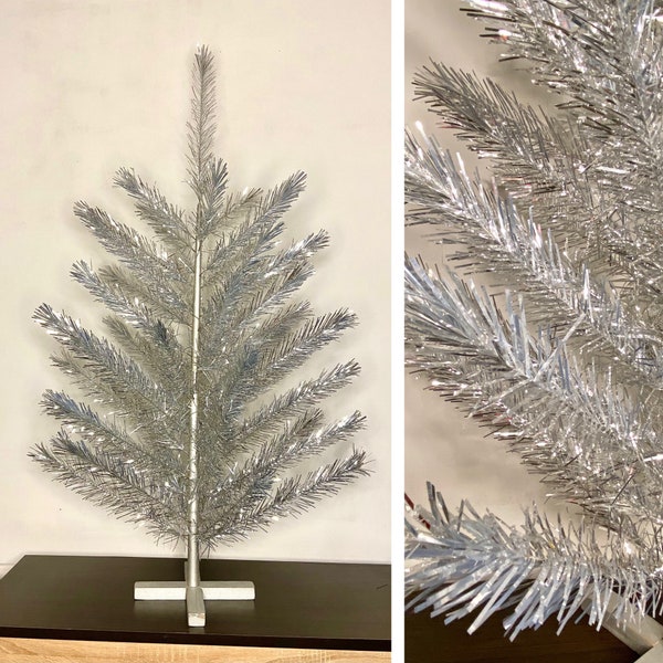 Silver Vintage Aluminum Christmas Tree Etsy