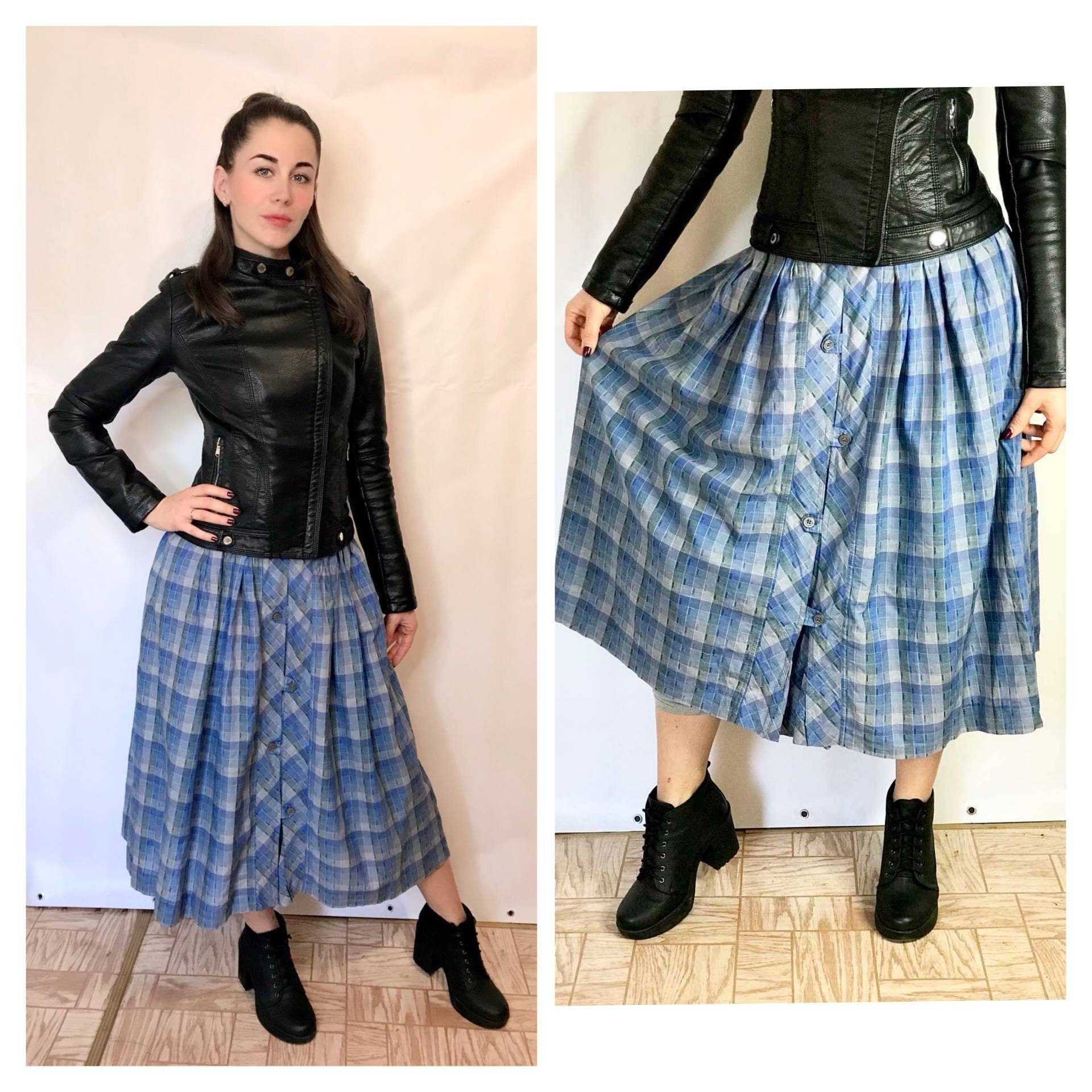 Blue Midi Skirt 80s main image 0