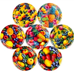 SET 20 pcs Ukrainian screw metal canning lids, russian preservation supplies, exotic  Slavic decorative iron canning lids, jar sealer