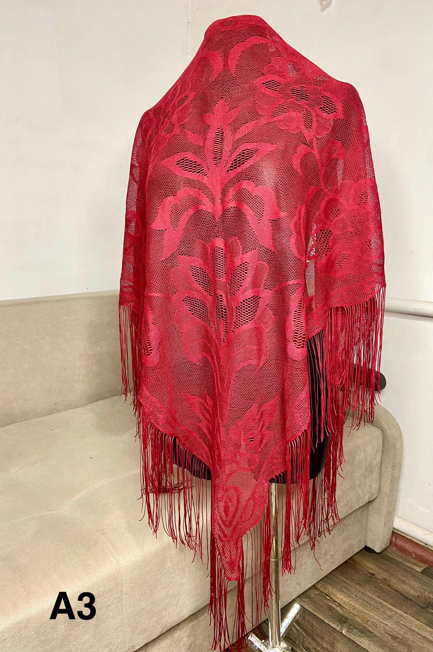 Vintage Light Beige Lace Flamenco Cover, Evening Summer Fringed