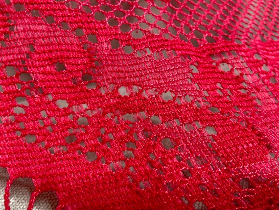 Lace red Flamenco fringed Cover Up, Wedding summe… - image 4