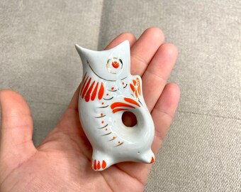 ウクライナの酒器セット 魚の家族 - 磁器 コバルト ソビエト デカンタ