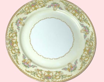 Vintage Noritake Nanette #683 China Plate Floral Gold Trim Japan