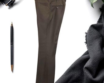 Century 21 Vintage Brown Texturized Soil Release Fabric Work Pants Men 33x36