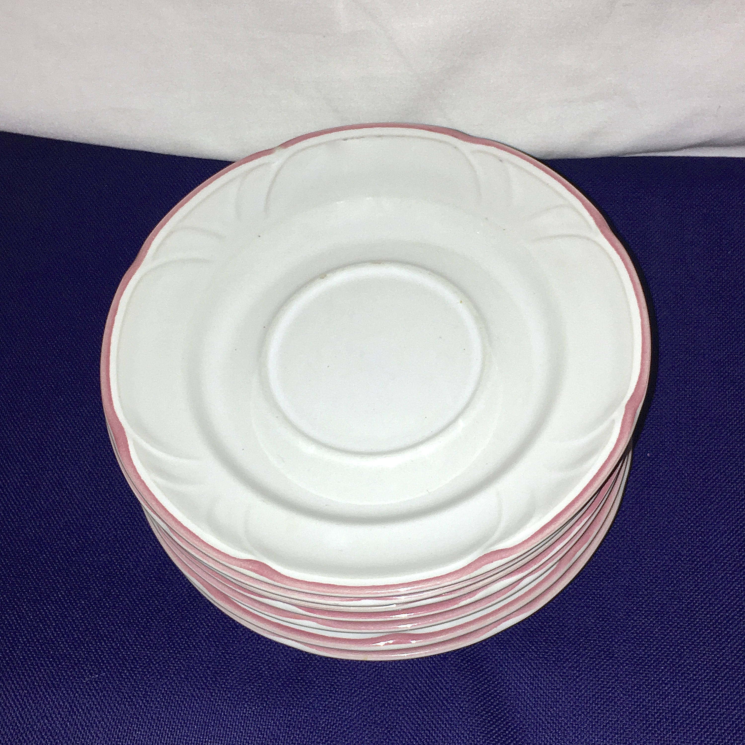 7 Vintage Victoriana Saucers Plates CHD Japan 1988 White With Etsy India