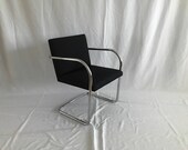 Knoll Studios Ludwig Mies van der Rohe 39 s Brno Tubular Chair Original Charcoal Fabric
