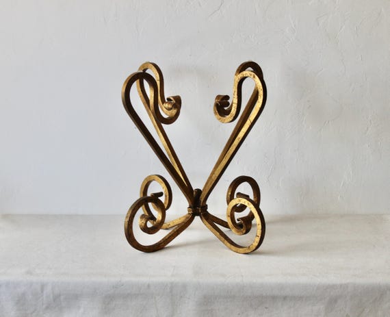 Italian Style Hollywood Regency Gilded Wrought Iron Side Coffee