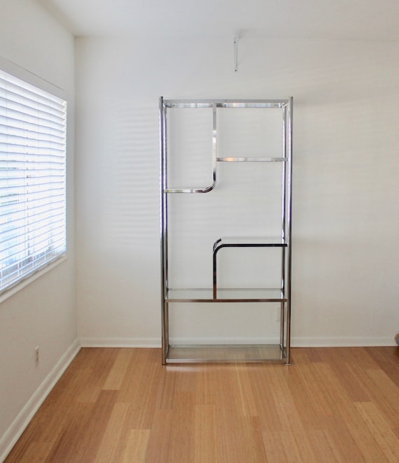 Milo baughman chrome etagere discount