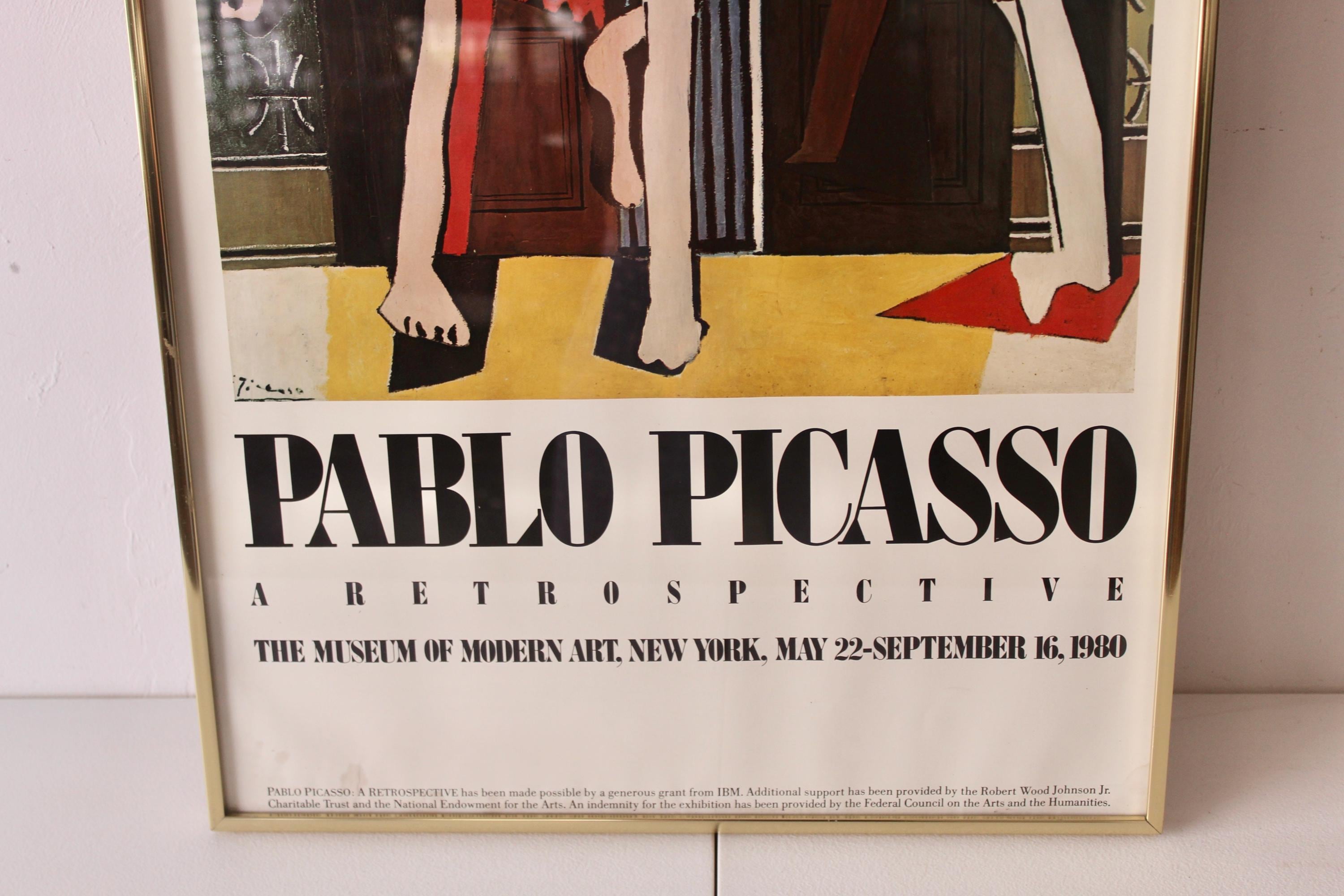 パブロ・ピカソ回顧展 1980年 MOMA ニューヨーク ヴィンテージ 額入り 