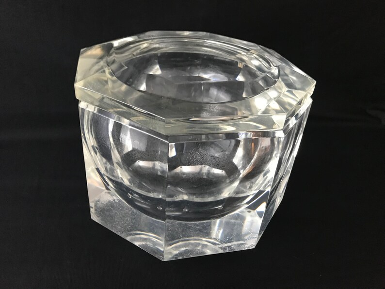 Carole Stupell Style Lucite Ice Bucket Octagonal Vintage FREE | Etsy