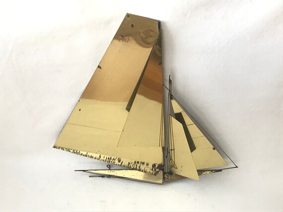 アンティーク雑貨 US VINTAGE C.Jere YACHT Brass Sculpture US VINTAGE C.Jere YACHT Brass Sculpture