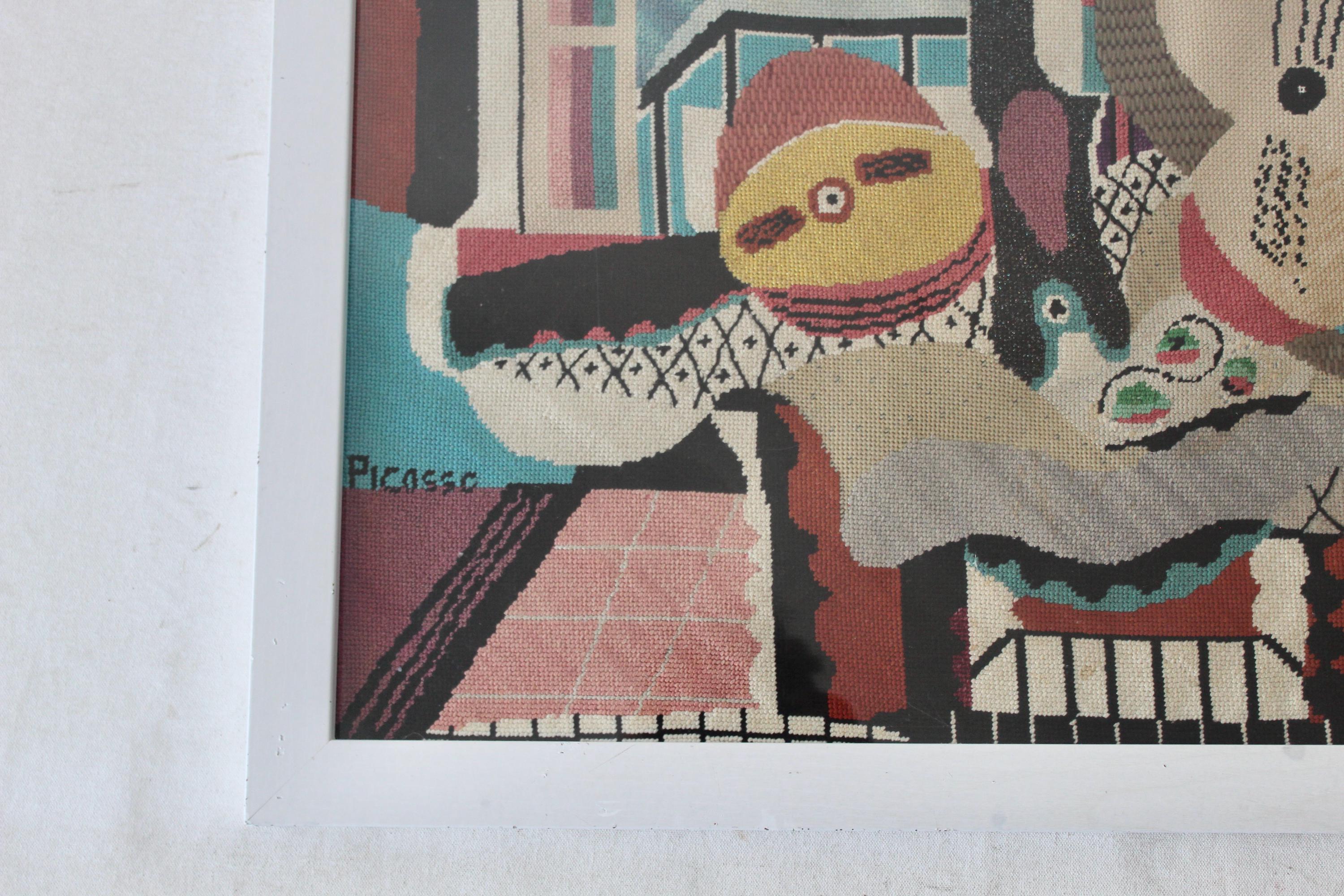 ヴィンテージ ピカソ タペストリー ニードルポイント 額装