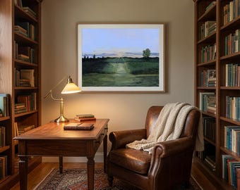 Kunstdruck | Sonnenaufgangslandschaft | Naturinspirierte Wanddekoration fürs Wohnzimmer