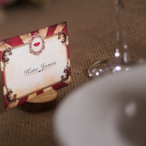 Cartes de nom de mariage, marque-places imprimables, mariage de cirque, cartes de lieu de thème de carnaval, téléchargement numérique