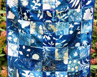 Cyanotype Garden quilt