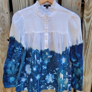 Layla Cyanotype Top ~ Size Small