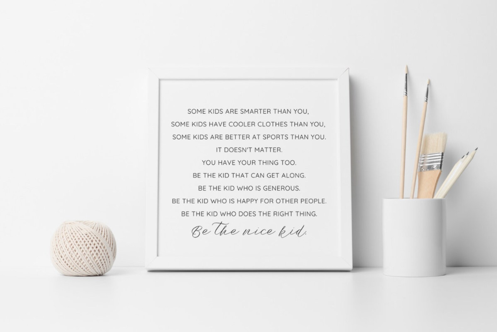 Be the Nice Kid Print Be the Nice Kid Printable Be the Nice | Etsy