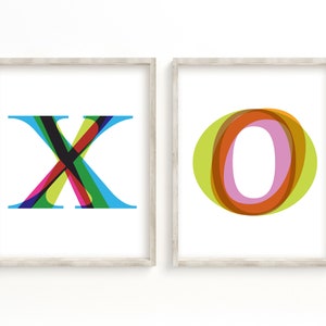XO Wall Art, xo Print, xo printable, Love Print, xoxo, Modern Wall Art, xo Poster, Girls Nursery Decor, Girls Room Decor, Instant Download