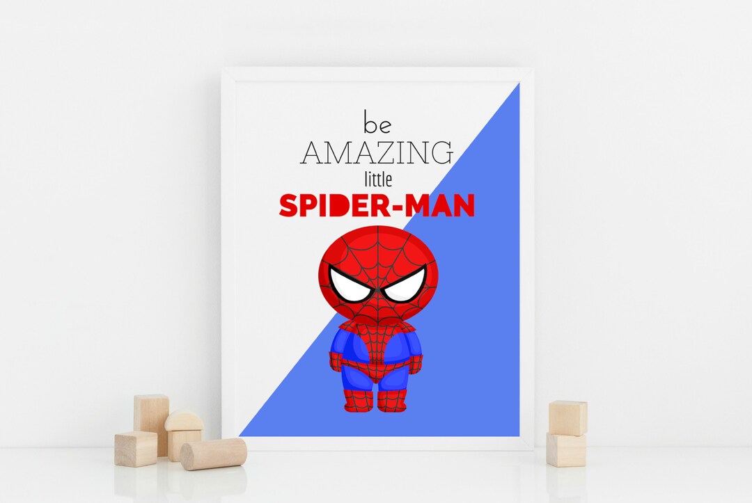 Spiderman Print, Spiderman Wall Art, Spiderman Art, Boys Room Decor