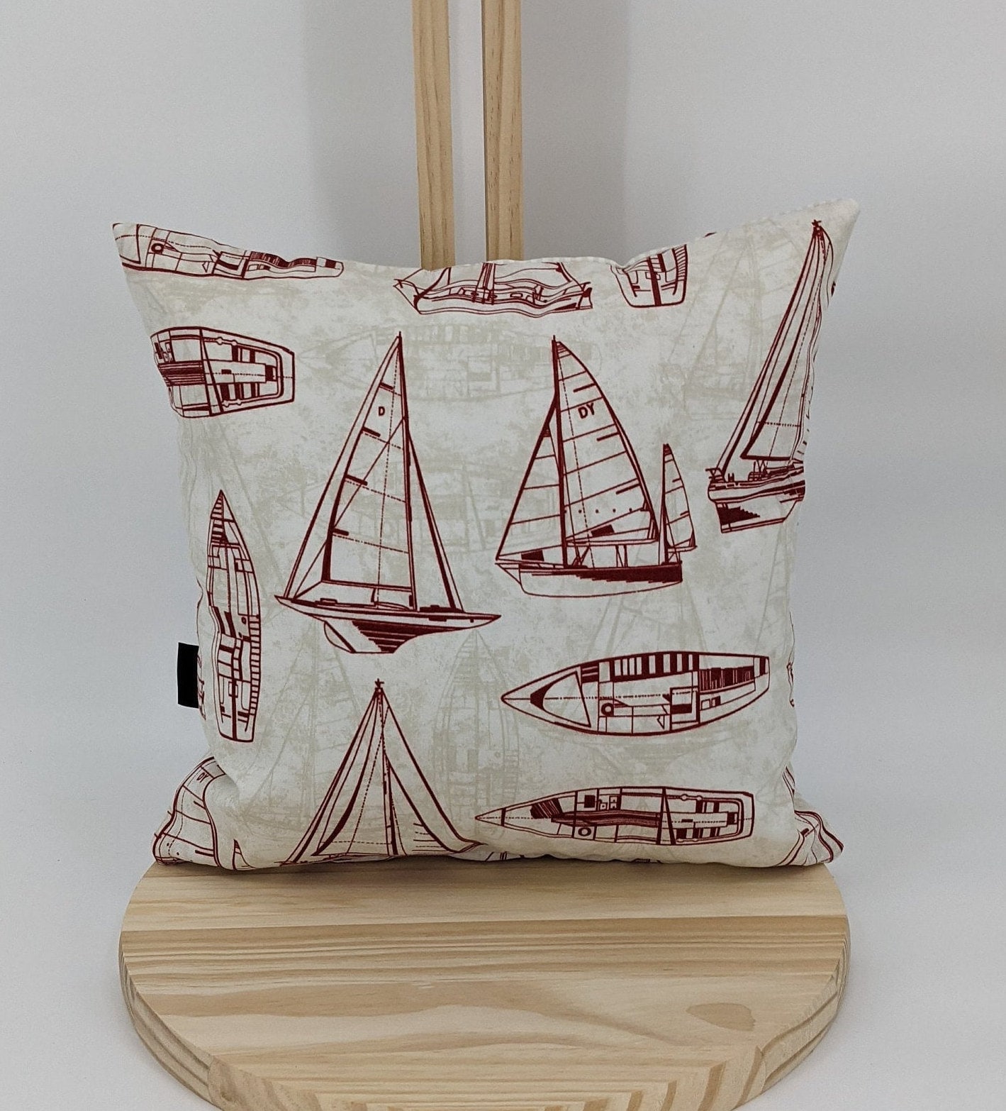 Anchor and Sailboat Print Print 16x16 Indoor/outdoor Pillow - Etsy UK