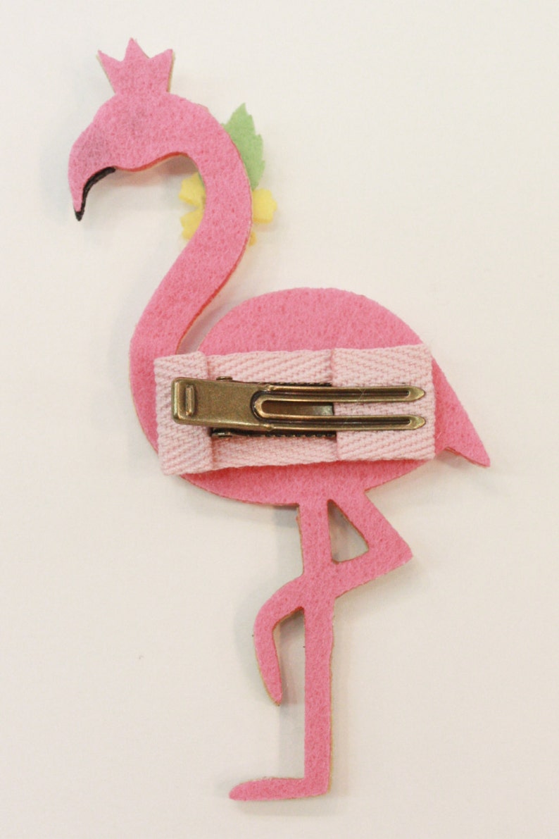Glitter Flamingo Hair Clip Etsy