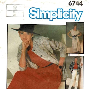 Simplicity Sewing Pattern 6744 Pants Misses Size 12 Skirt Top Pants ‘[Unlined Jacket Uncut
