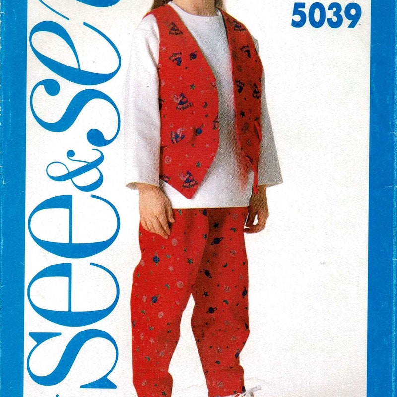 See and Sew Vest Pattern - Etsy