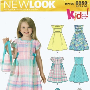 NewLook Kids Dress Pattern 6959: Girls Size 3-8