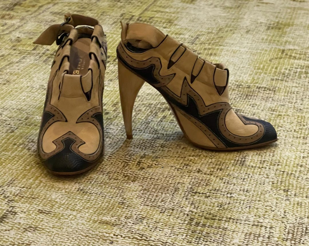 Alexander Mcqueen Vintage 2003 Y2k Shipwrecked Collection Booties