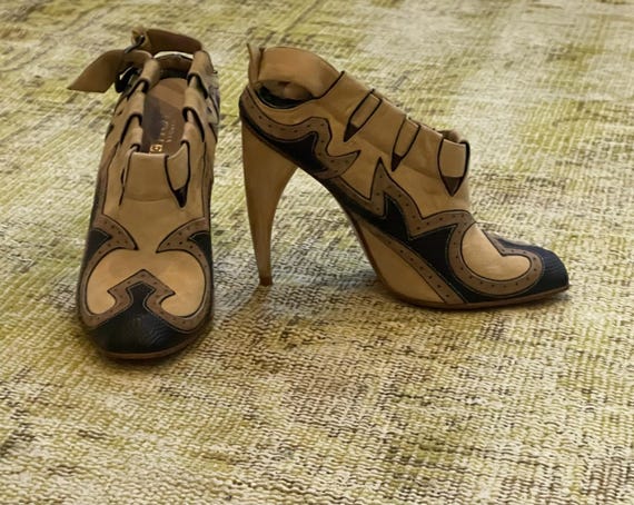 Alexander Mcqueen Vintage 2003 Y2k Shipwrecked Collection Booties