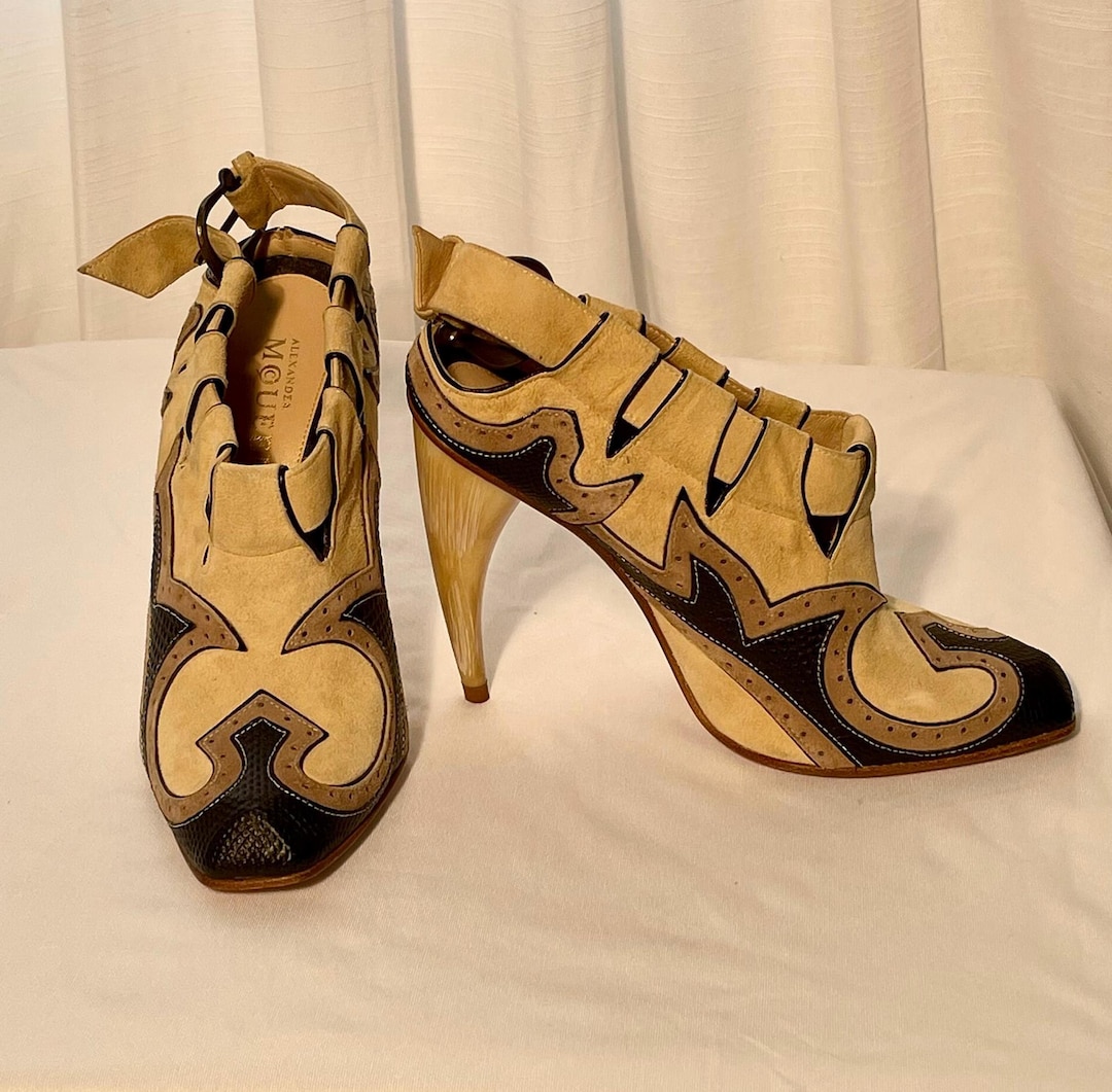Alexander Mcqueen Vintage 2003 Y2k Shipwrecked Collection Booties