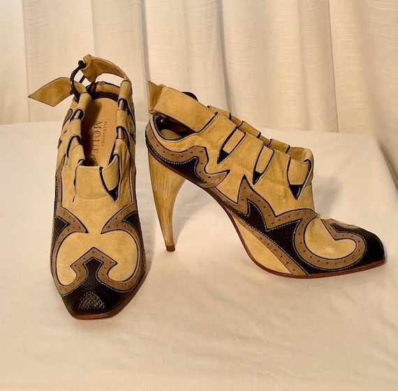 Alexander Mcqueen Vintage 2003 Y2k Shipwrecked Collection Booties