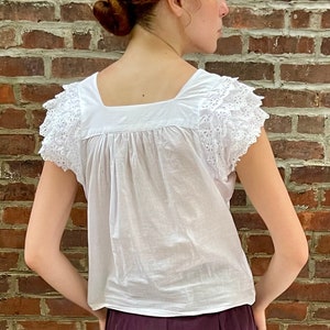 1930s 1940s cotton ruffled peasant top image 7