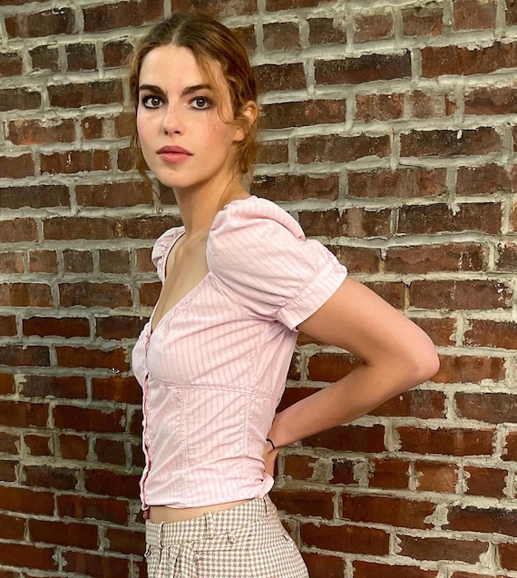 Miu Miu spring 2002 Y2K puff sleeve deep sweethea… - image 4