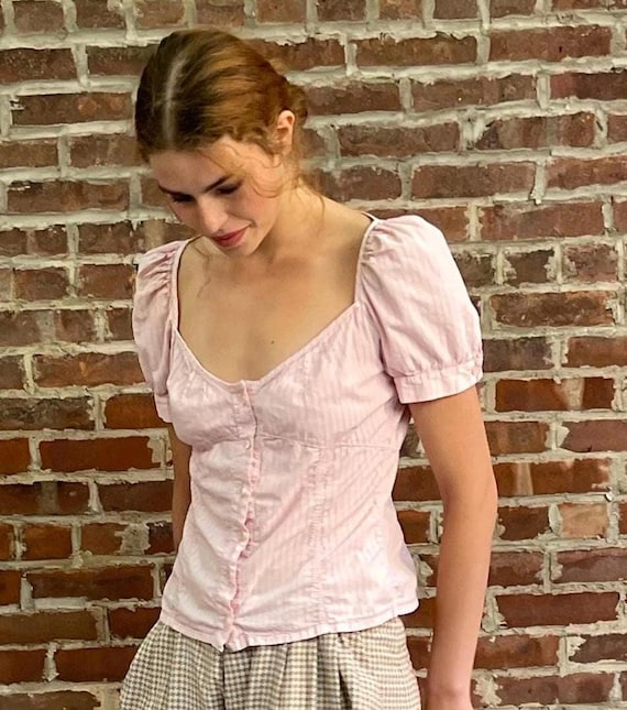 Miu Miu spring 2002 Y2K puff sleeve deep sweethea… - image 5