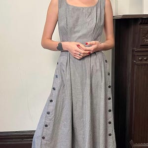 Vintage Tina Leser Cotton Sundress: 1950s Fit and Flare Dress