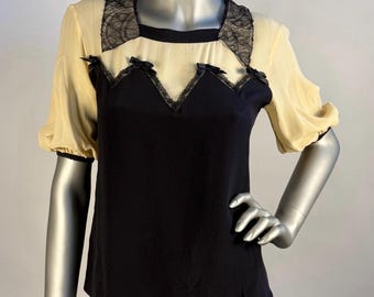 Blumarine Anna Molinari S/S 1993 Cropped Lace Knit Top - Etsy