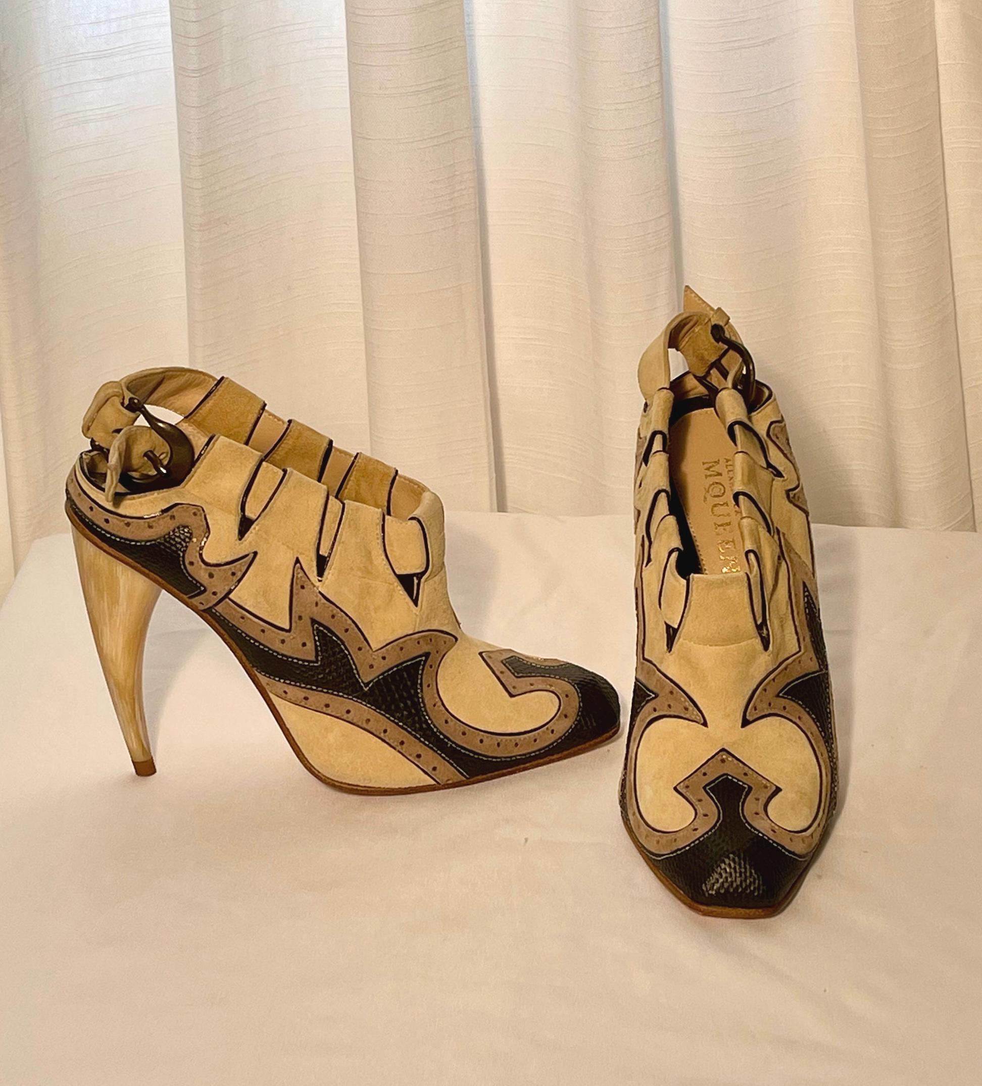 Alexander Mcqueen Vintage 2003 Y2k Shipwrecked Collection Booties