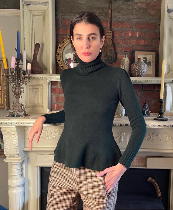 mock neck peplum top