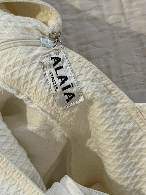 ALAIA iconic very rare white early 90s cotton piq… - image 9