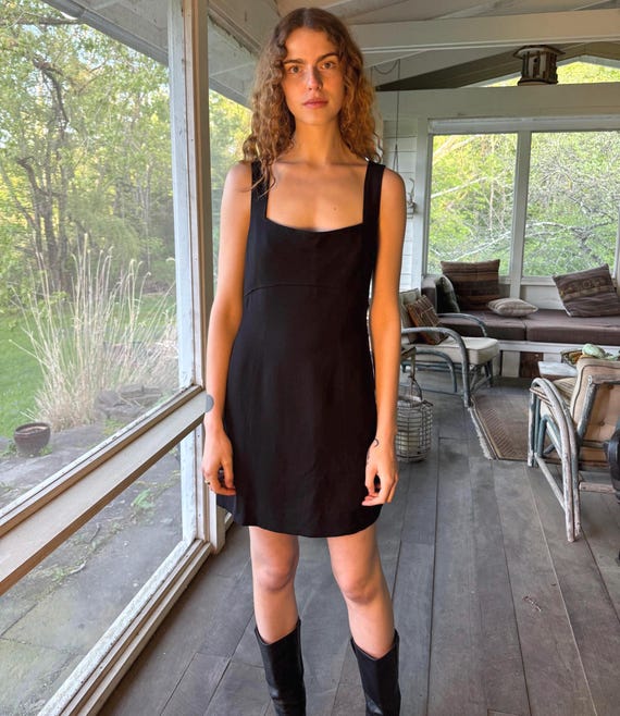 knee length dresses for ladies Montana Mini Dress Black | Wrap Style Mini Dress main image 0