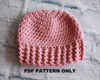 Patrón básico de gorro de ala a crochet