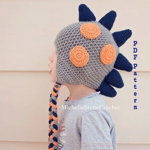 Crochet Dinosaur Beanie **PATTERN**