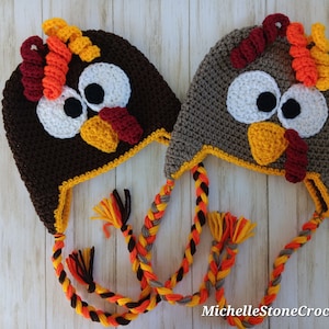Turkey Beanie/Turkey winter hat/Baby-Adult sizes