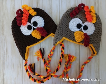 Turkey Beanie/Turkey winter hat/Baby-Adult sizes