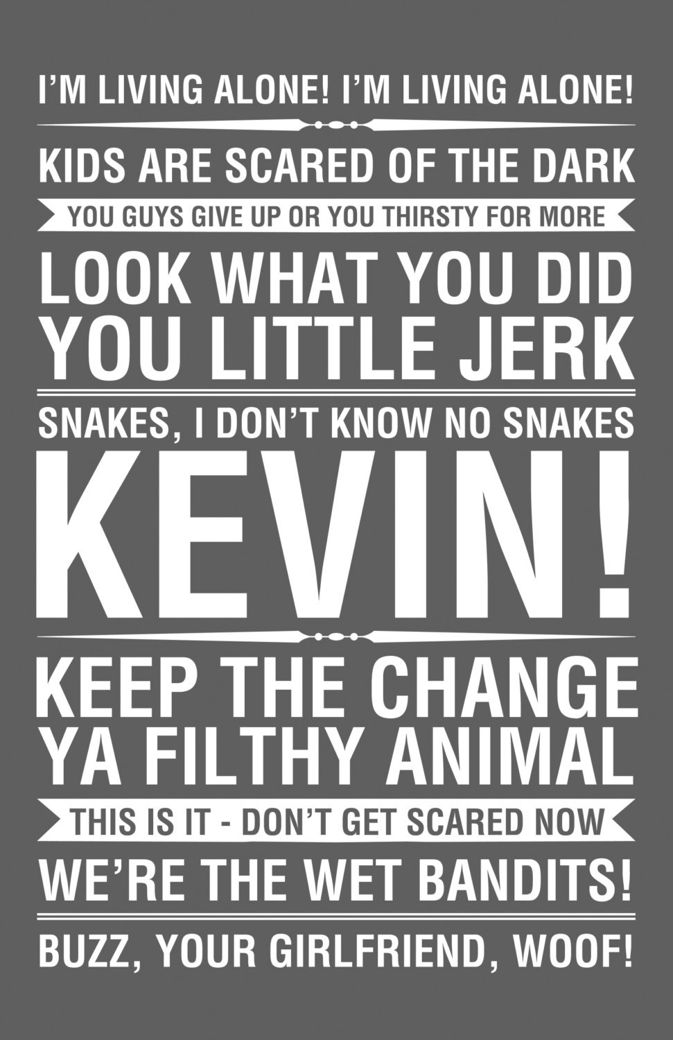 Home Alone Quotes Jpeg 11x17 11x14 INSTANT DOWNLOAD Etsy