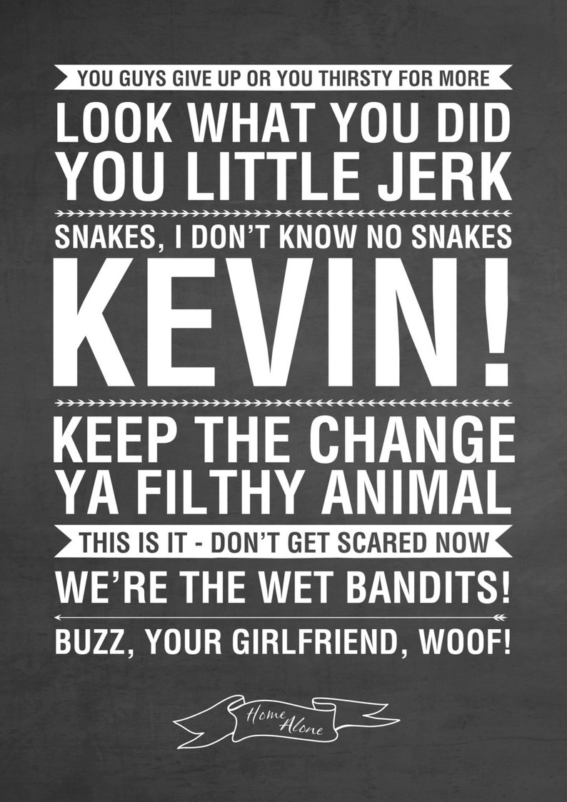 home alone quotes jpegpdf a4 letter 8x10 instant etsy