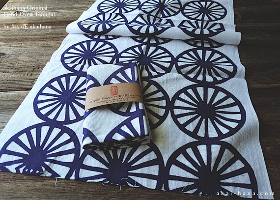 Japanese Hand Dyed Tenugui, Bicycle, akaihana Original